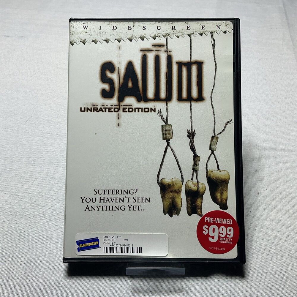 Saw III - Saw 3 (DVD Movie 2006, Unrated Edition) Former Blockbuster Video